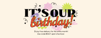 Retro Birthday Promo Facebook Cover Design