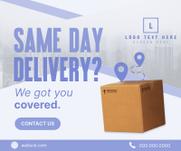Express Delivery Package Facebook Post Design