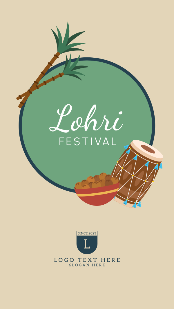 Lohri Fest Badge Instagram Story Design Image Preview