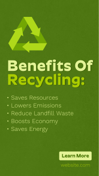 Recycling Benefits TikTok Video Image Preview