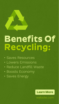 Recycling Benefits TikTok Video Design