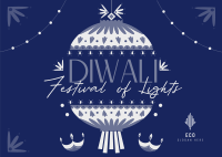 Diwali Festival Celebration Postcard Image Preview
