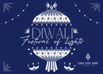 Diwali Festival Celebration Postcard Image Preview