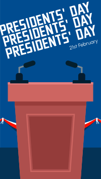 Presidents Podium Facebook Story Design