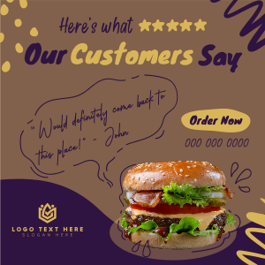 Customer Feedback Food Instagram post Image Preview