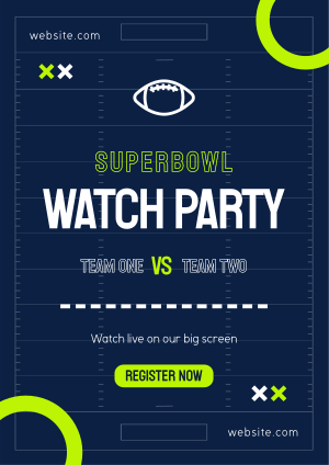 Super Bowl Touchdown Flyer Image Preview