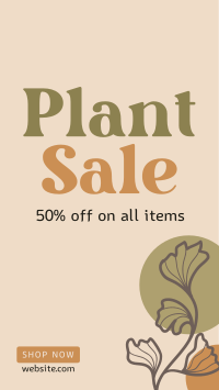 Artistic Plant Sale YouTube Short Design