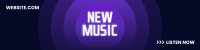 New Music Button LinkedIn Banner Design