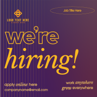 We're Hiring Corporate Instagram Post Preview