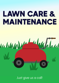 Lawn Care And Maintenance Poster Design