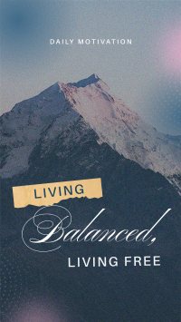 Living Balanced & Free YouTube Short Design