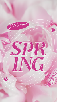 Floral Welcome Spring TikTok Video Design