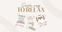 Cute Relaxation Tips Facebook Ad Design