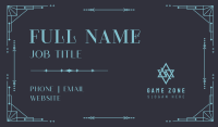 Elegant Art Deco Style Business Card Design