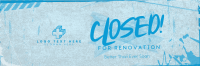 Grunge Closed Twitter Header Design