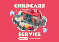 Childcare Daycare Service Postcard Image Preview