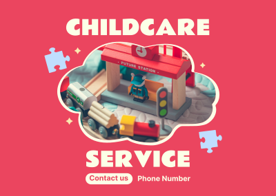 Childcare Daycare Service Postcard Image Preview
