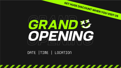 Grand Opening Modern Grunge Facebook event cover Image Preview