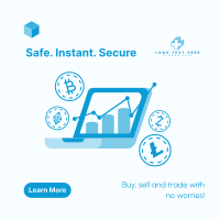 Secure Cryptocurrency Exchange Instagram post Image Preview