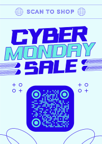 Retro Cyber Monday Poster Image Preview