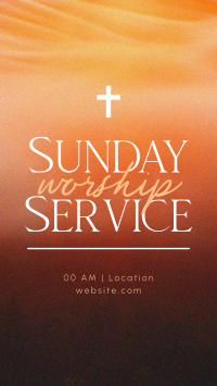 Blessed Sunday Service Facebook Story Design
