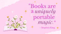 Book Magic Quote Animation Design