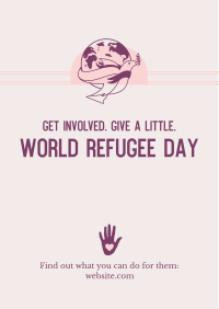 World Refugee Day Dove Flyer Design