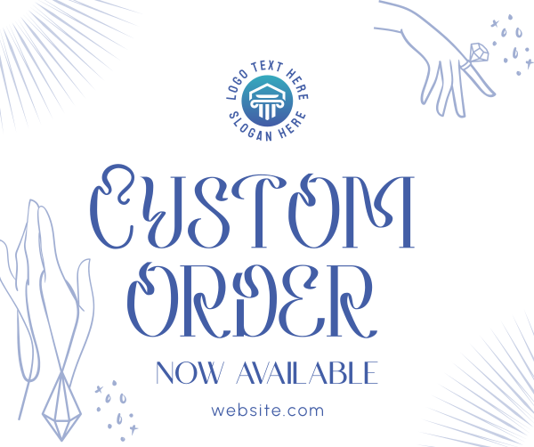 Order Custom Jewelry Facebook Post Design