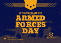 Armed Forces Day Greetings Postcard Image Preview