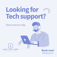 Tech Support Linkedin Post Design