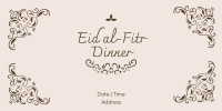Fancy Eid Dinner  Twitter Post Design