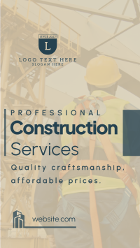 Professional Construction Services Instagram Reel Preview