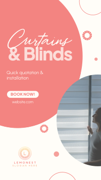 Curtains & Blinds Installation Instagram Story Design