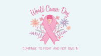 Cancer Day Floral Facebook Event Cover Design