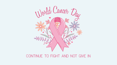 Cancer Day Floral Facebook event cover Image Preview