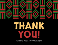 Kwanzaa Day Message Thank You Card Image Preview