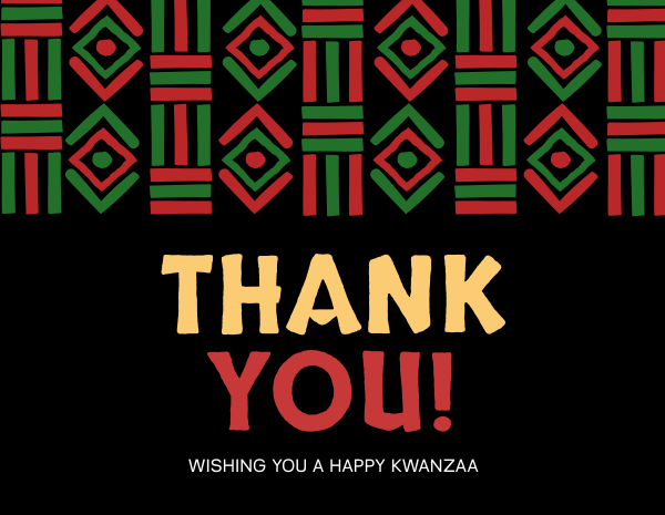 Kwanzaa Day Message Thank You Card Design Image Preview