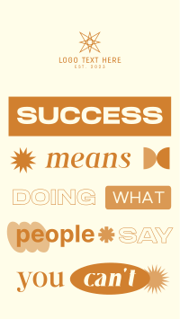 Quirky Success Quote YouTube short Image Preview