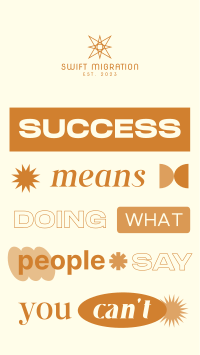 Quirky Success Quote YouTube Short Image Preview