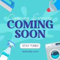 Coming Soon Cleaning Services Instagram post Image Preview