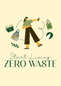 Living Zero Waste Flyer Design
