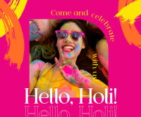 Hello Holi Facebook Post Preview