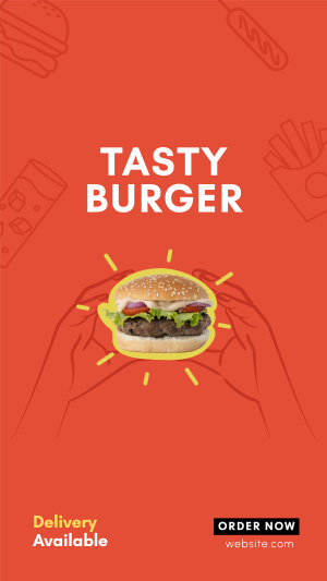 Burger Home Delivery Instagram story Image Preview