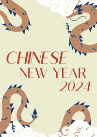 Dragon Lunar Year Poster Design