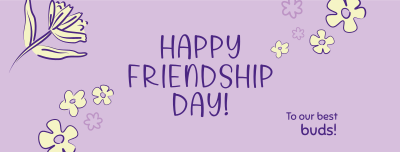 Floral Friendship Day Facebook cover Image Preview