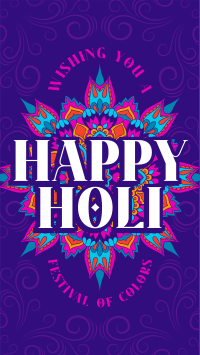 Holi Greeting Flourishes Instagram story Image Preview