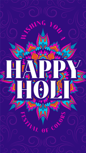Holi Greeting Flourishes Instagram story Image Preview