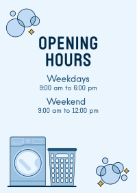 Laundry Shop Hours Flyer Image Preview