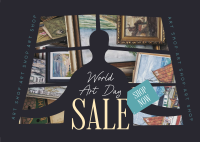 World Art Day Sale Postcard Design