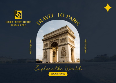 Travel to Paris Postcard Image Preview